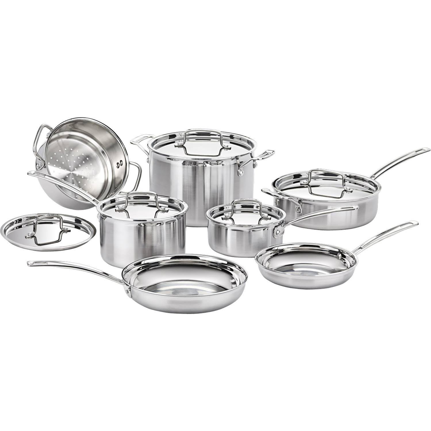 Cuisinart MultiClad Pro 12-Piece Stainless Steel Cookware Set