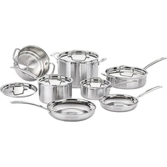 Cuisinart MultiClad Pro 12-Piece Stainless Steel Cookware Set