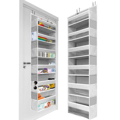 Homelux Theory Upgraded 1 PC Over The Door Organizer 55x14x6.7, 6 Large Capacity Front & 12 Side Pockets, Over Door Organizer Hanging Storage