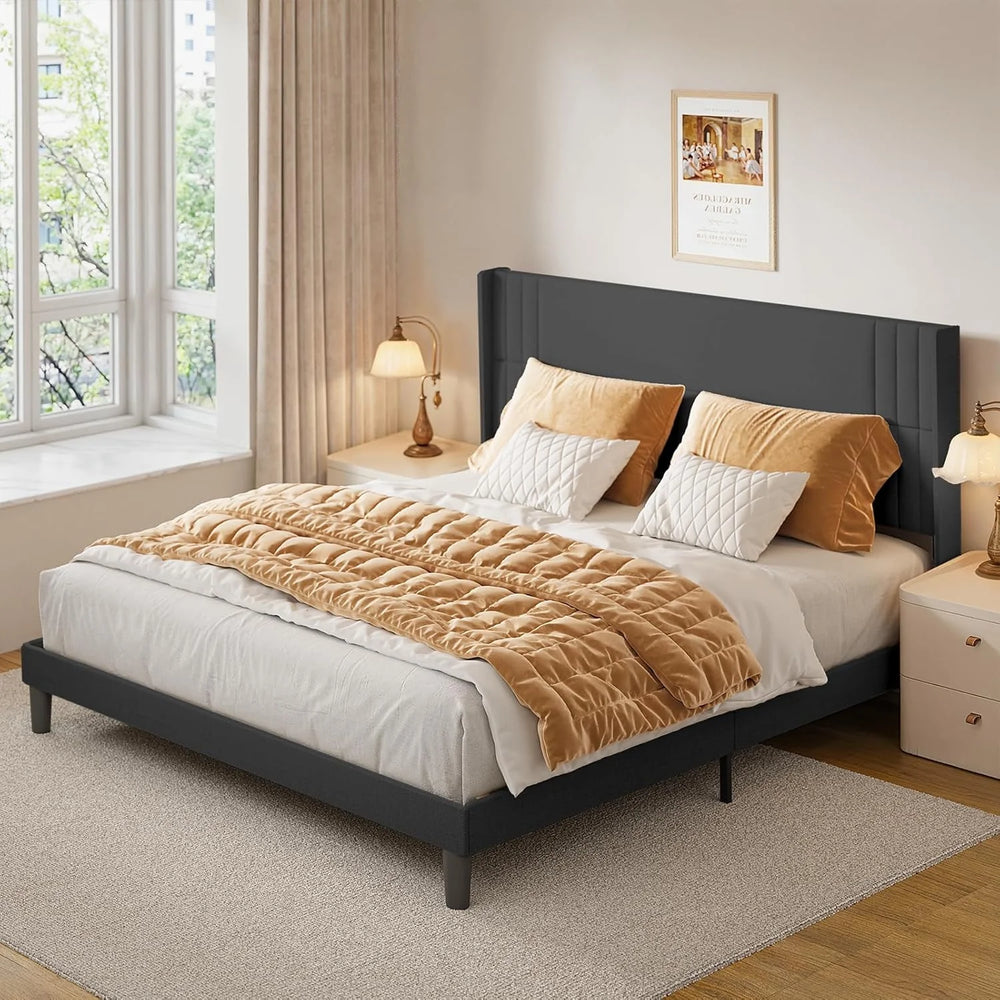 Lofka King Bedroom Furniture Set - Includes One King Bed Frame, Two Nightstands and 2 Dressers for Modern Home Decor